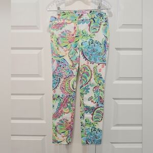 Lilly Pulitzer Kelly Ankle Skinny Pants Multi Color Size 00